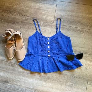 BRAND NEW Altar’d State Blue Lace Tank Top